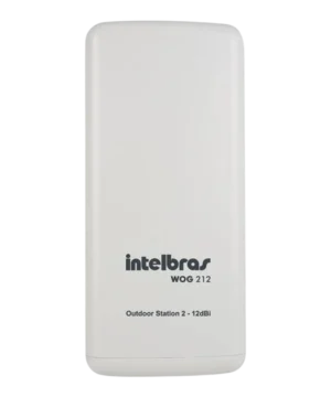 CPE Outdoor Intelbras WOG 212 12dBi 2.4GHz 150Mbps com Antena Integrada de 12dBi e Alimentação PoE Passivo