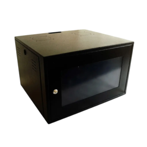 Rack Parede 19" 5U x 580mm BBK Fechamento Aço Preto para Telecom e CFTV