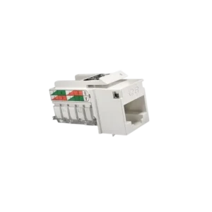 Conector Módulo Keystone RJ-45 Fêmea Cat6 Branco para Cabeamento Estruturado