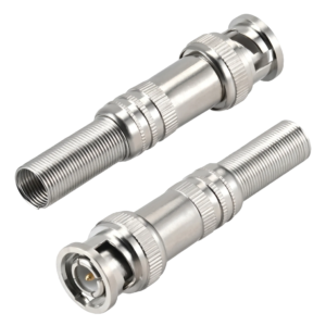 Conector BNC Macho com Mola e Borne de Parafuso para Cabo RG59 / RG6