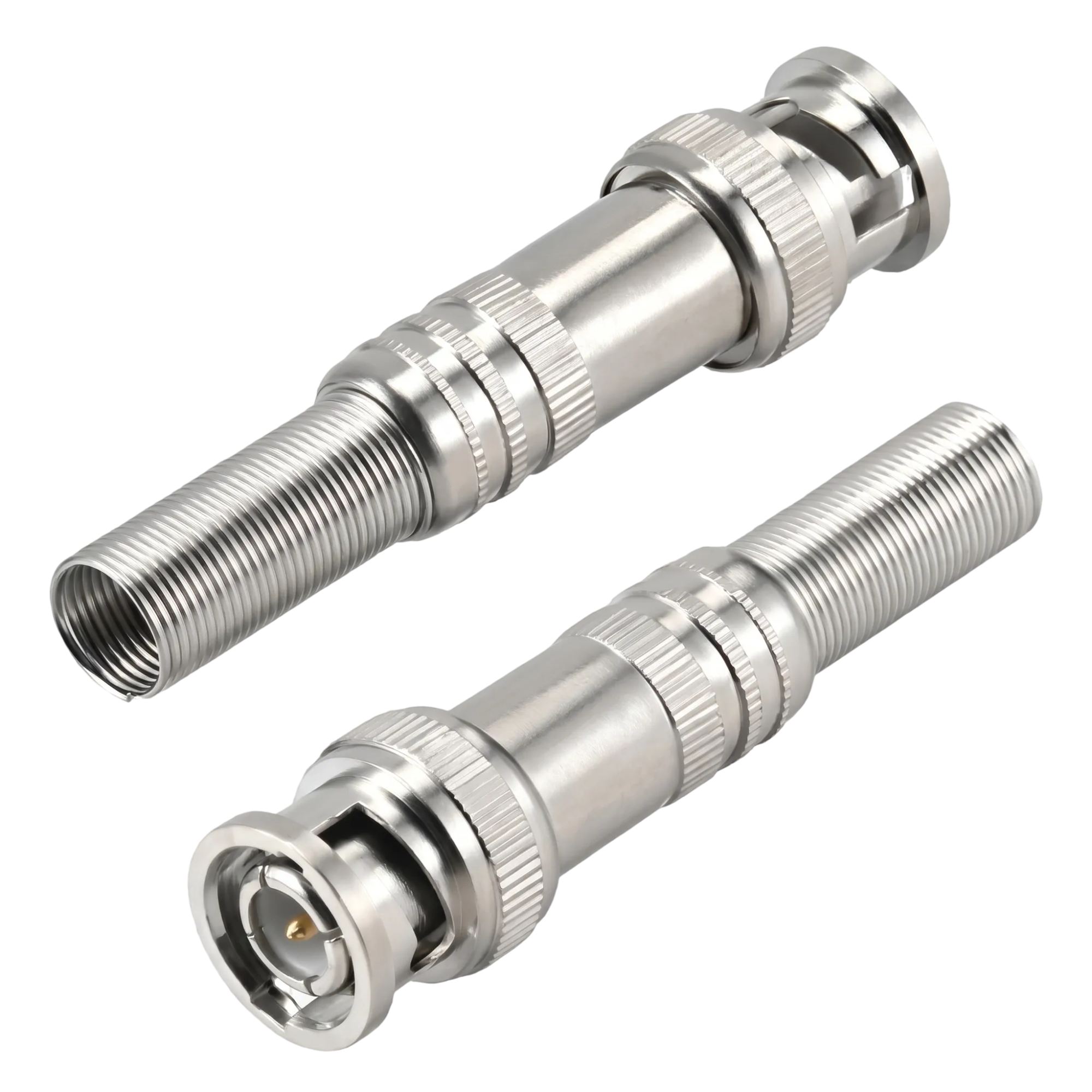Conector BNC Macho com Mola e Borne de Parafuso para Cabo RG59 / RG6