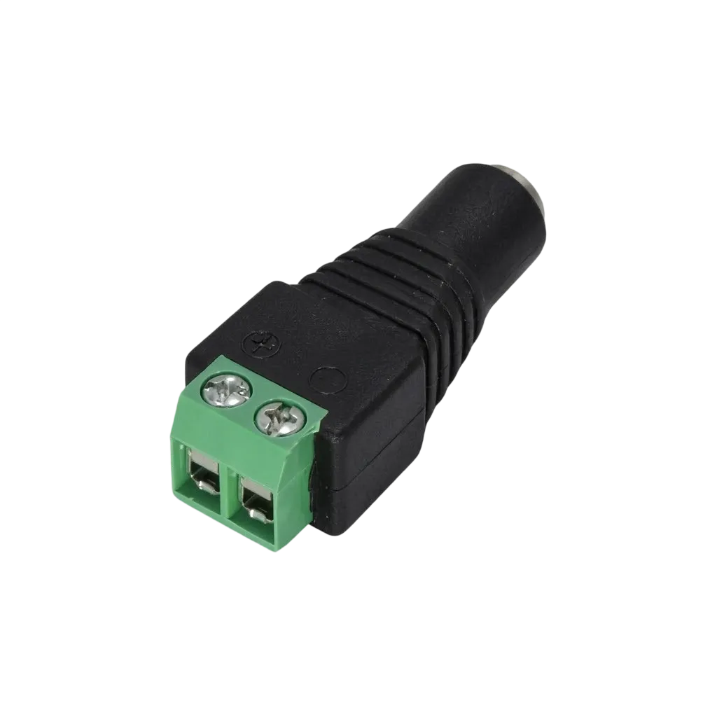 Adaptador Borne de Parafuso para Plugue P4 Fêmea 2,1 x 5,5mm