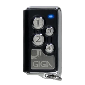 Controle Remoto de Acesso Giga GSTX Metal 433,92MHz Code Learning 4 Botões com Capa Protetora Slide
