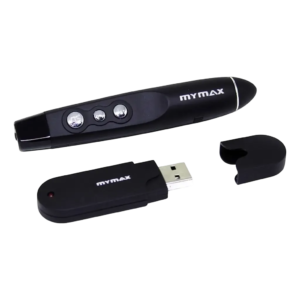 Apresentador Wireless com Apontador Laser Apptech WP2268BK 2.4 GHz Alcance 15m Receptor Nano USB
