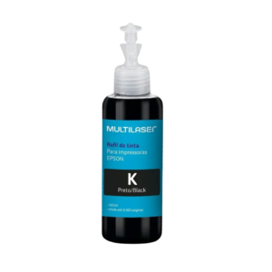 Refil de Tinta Preto Multilaser Corante para Impressoras Epson 100ml RF005