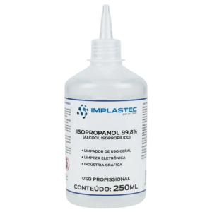 Álcool Isopropílico Profissional Isopropanol 99,8% de Pureza para Limpeza Eletrônica com Aplicador 250ml