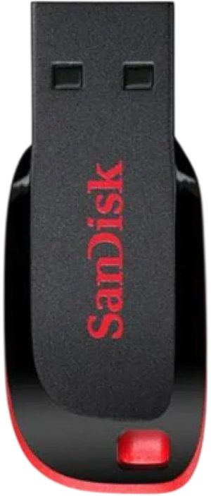 Pen Drive SanDisk Cruzer Blade 8GB USB 2.0 Preto e Vermelho SDCZ50