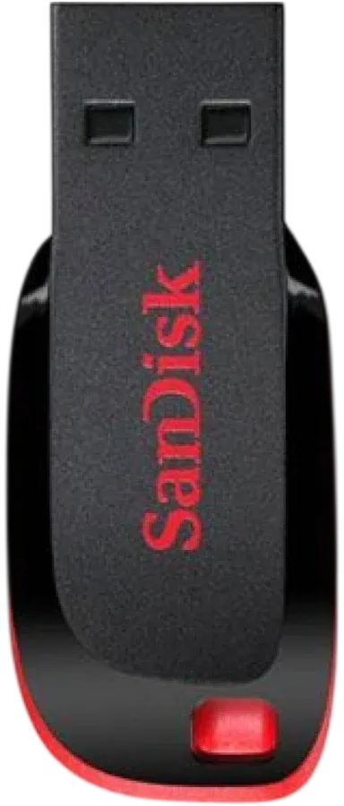 Pen Drive SanDisk Cruzer Blade 8GB USB 2.0 Preto e Vermelho SDCZ50