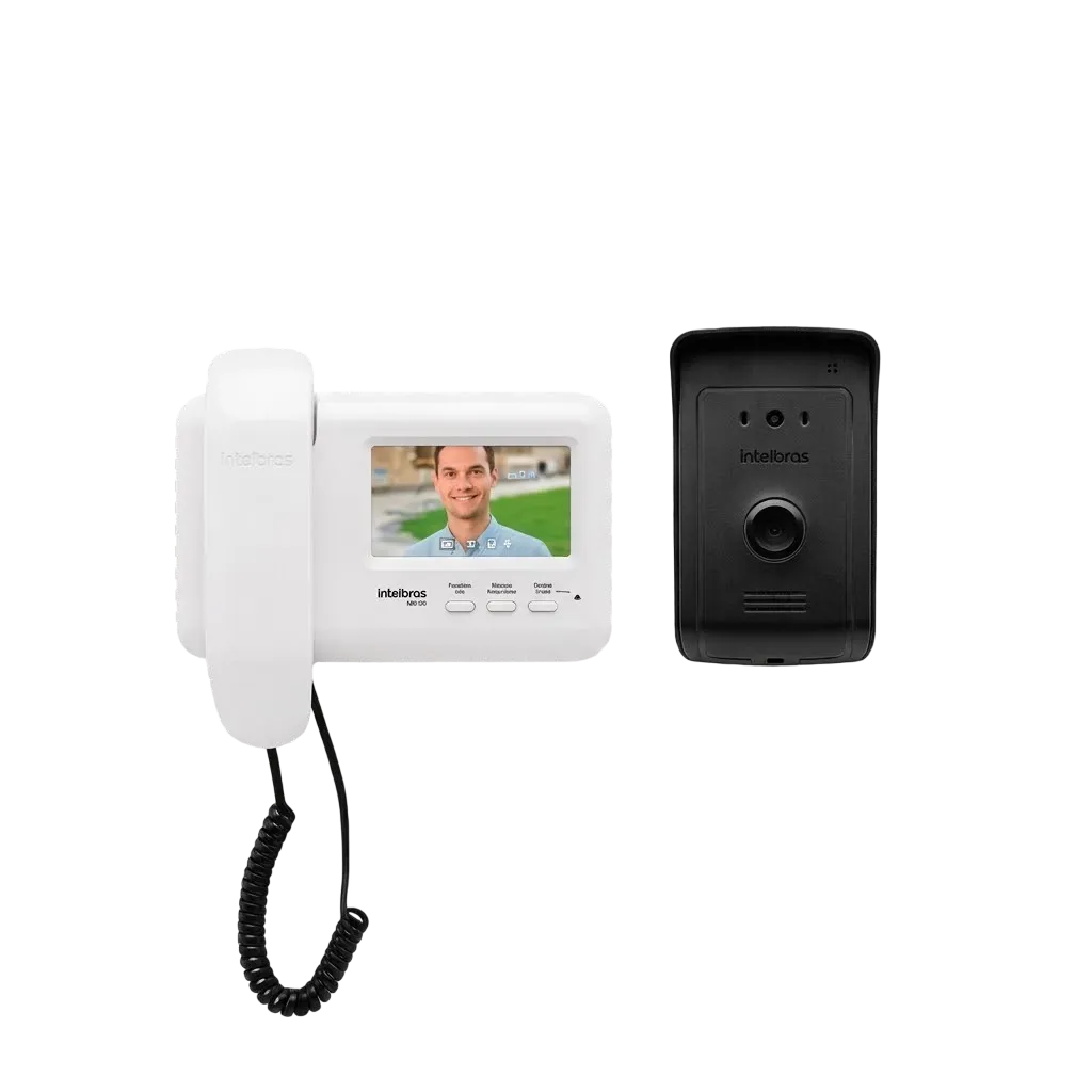 Vídeo Porteiro Eletrônico Intelbras IVR 1010 Display 4,3 Polegadas Abertura de 2 Fechaduras