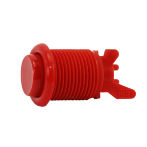 Botao de Comando em Nylon Eletromatic Vermelho 28mm com Rosca e Mola Inox
