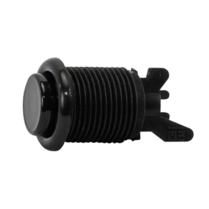 Botao de Comando em Nylon Eletromatic Preto 28mm com Rosca e Mola Inox