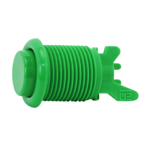 Botao de Comando em Nylon Eletromatic Verde 28mm com Rosca e Mola Inox