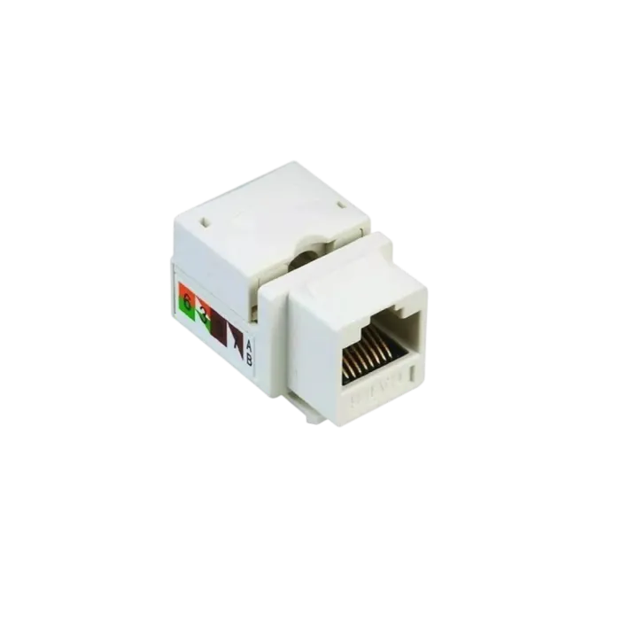 Conector Módulo Keystone RJ-45 Fêmea Cat6 Branco Chip SCE