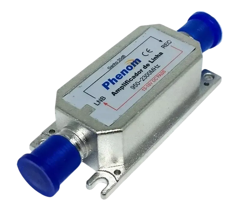 Amplificador de Linha Satélite FI 20dB Phenom 950-2400 MHz Blindado Coaxial