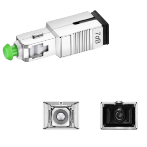 Atenuador Optico Fixo SC/APC Monomodo 7dB Plug Macho Femea para Redes FTTH GPON