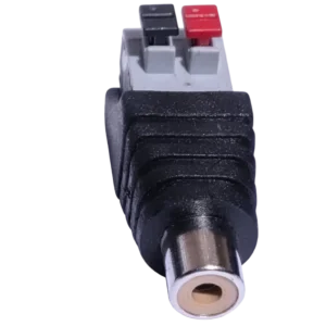 Conector Jack Borne RCA Fêmea com Engate Rápido por Pressão