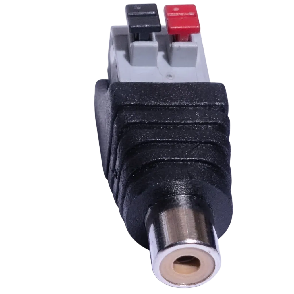 Conector Jack Borne RCA Fêmea com Engate Rápido por Pressão