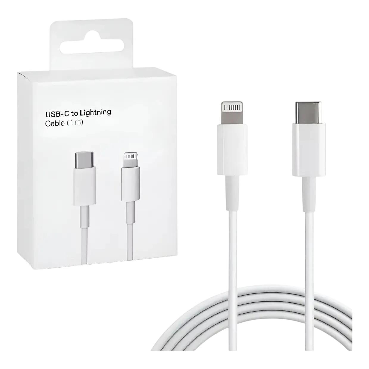 Cabo de Dados e Carga Rápida USB-C para Lightning 2.0 Profissional Premium Branco - 1 Metro