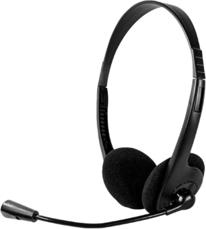 Headphone Headset Dextop HSM2013B Plug P2 3.5mm com Microfone Articulado Preto