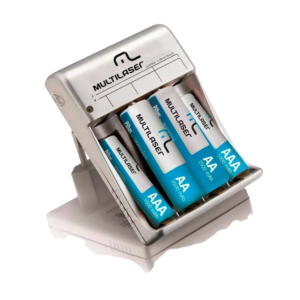 Carregador de Pilhas Recarregáveis AA e AAA Bivolt Automático CB045 Multilaser