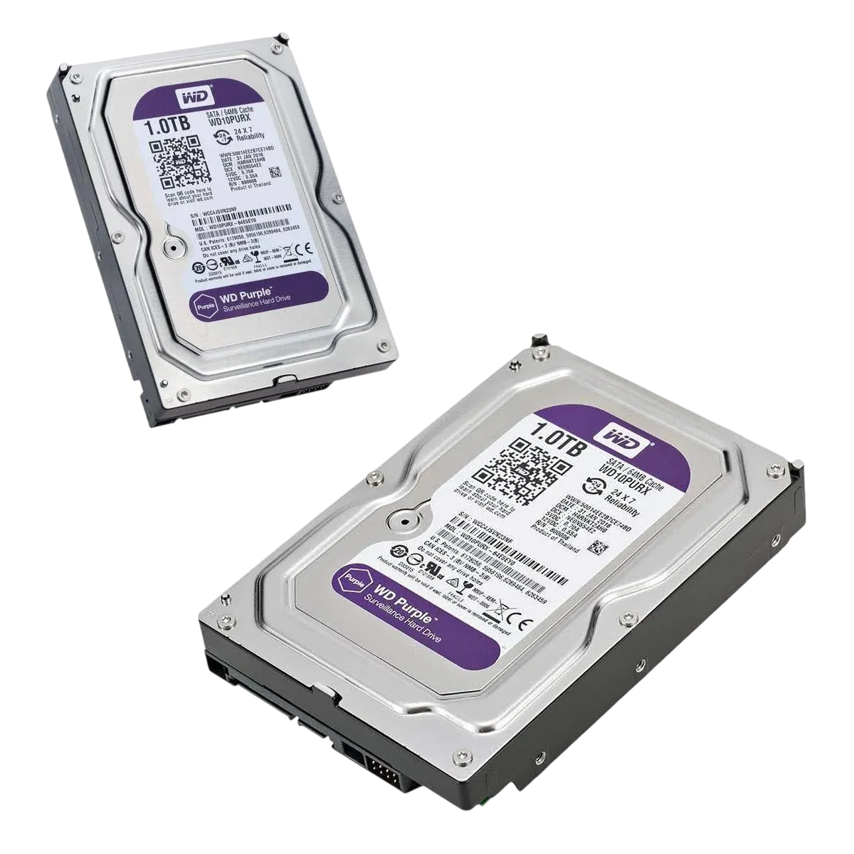 HD Interno 3.5" Western Digital Purple WD10PURX 1TB SATA III 6Gb/s 64MB Cache Surveillance