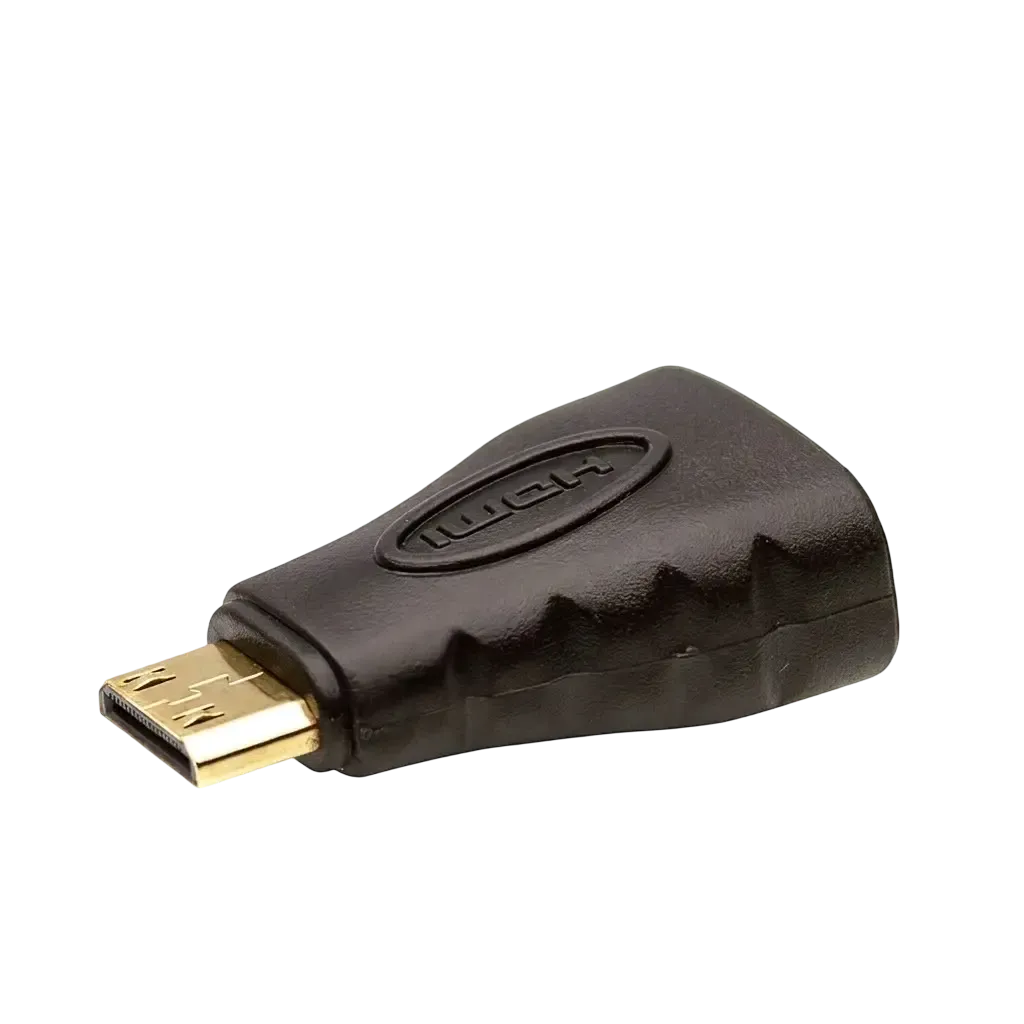 Adaptador Mini HDMI Macho para HDMI Fêmea Hard Line HL-HDMI1M/F Banhado a Ouro