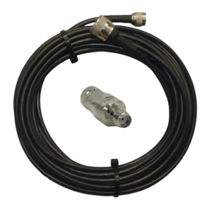 Cabo de Descida Coaxial RG58 50 Ohms Eldtec 15 Metros Conector N Macho para TNC Macho