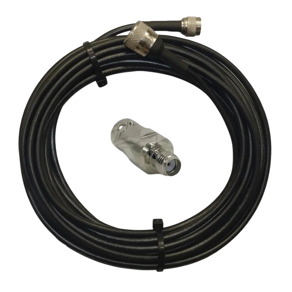 Cabo de Descida Coaxial RG58 50 Ohms Eldtec 15 Metros Conector N Macho para TNC Macho
