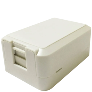 Caixa de Sobrepor para Keystone RJ45 RJ11 1 Saída Branca Multitoc