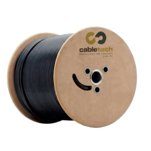 Cabo Coaxial RG11 Tri-Shield (TS+P) - Bobina 305m - Preto - Cabletech