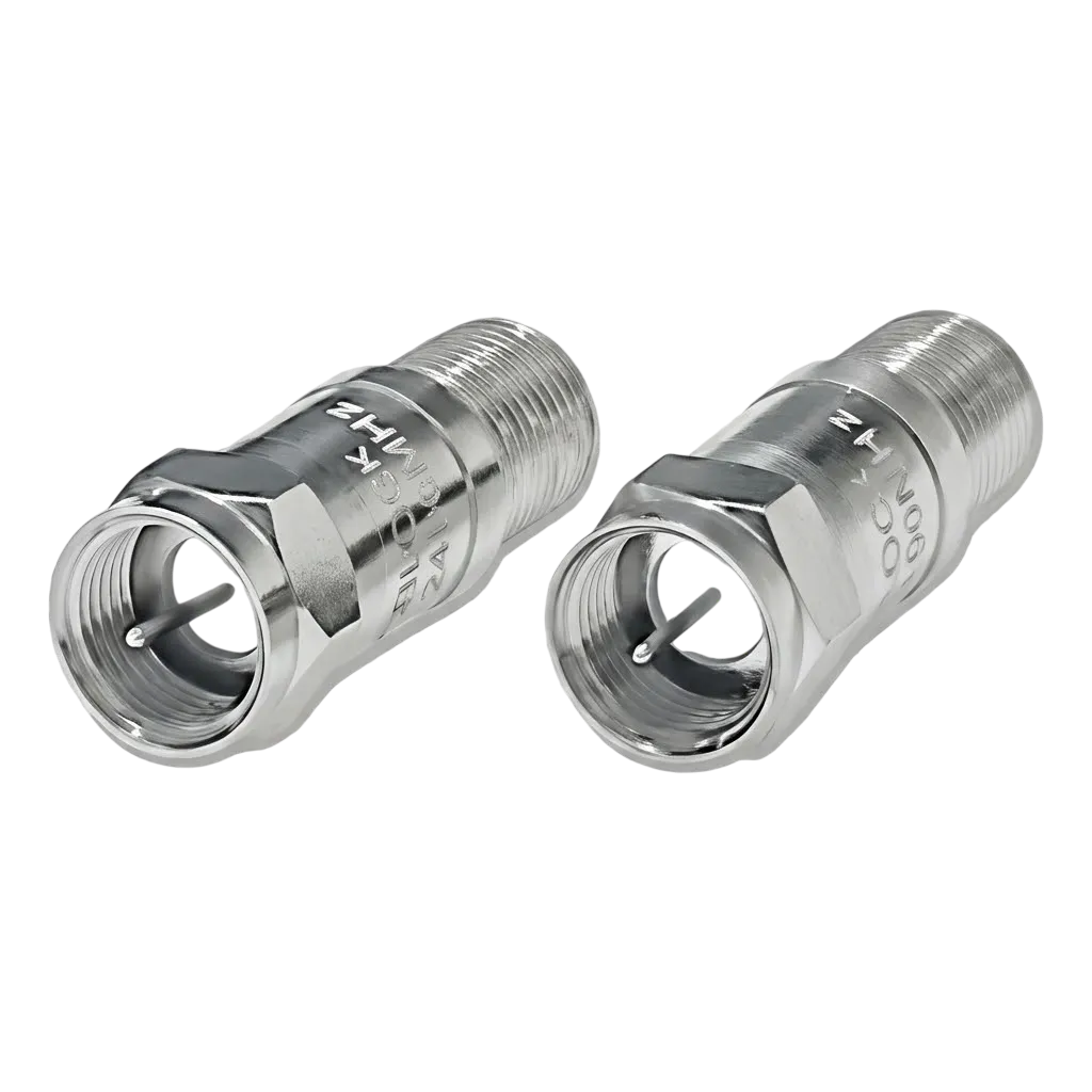 Conector Bloqueador de Voltagem Coaxial ITC VBC 5-2400 MHz F Macho x F Fêmea