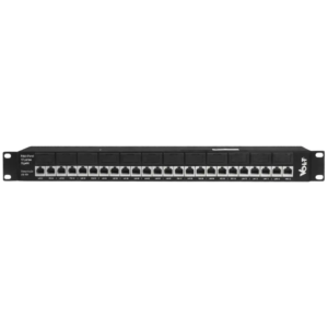 Patch Panel Injetor PoE Passivo Volt 12 Portas 48V 19 Polegadas 1U Rack para CFTV e ISP