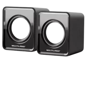 Caixa de Som Multimídia 2.0 Mini Multilaser SP144 3W RMS USB P2 Preta