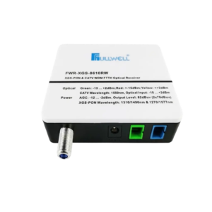 Receptor Optico WDM FTTH FWR-8610RW CATV 1550nm com Filtro PON e AGC Saida RF 75 Ohms