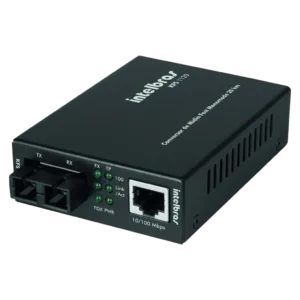 Conversor de Mídia Fast Ethernet Monomodo 20km Intelbras KFS 1120 Conector SC Duplex 10/100 Mbps