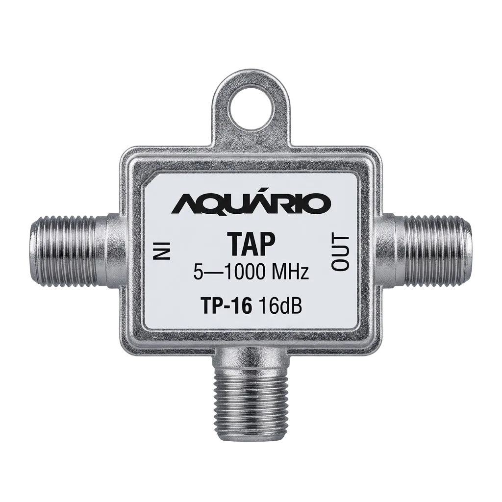 Tomada Sistema T de Coluna 16dB Aquário para TV Coletiva
