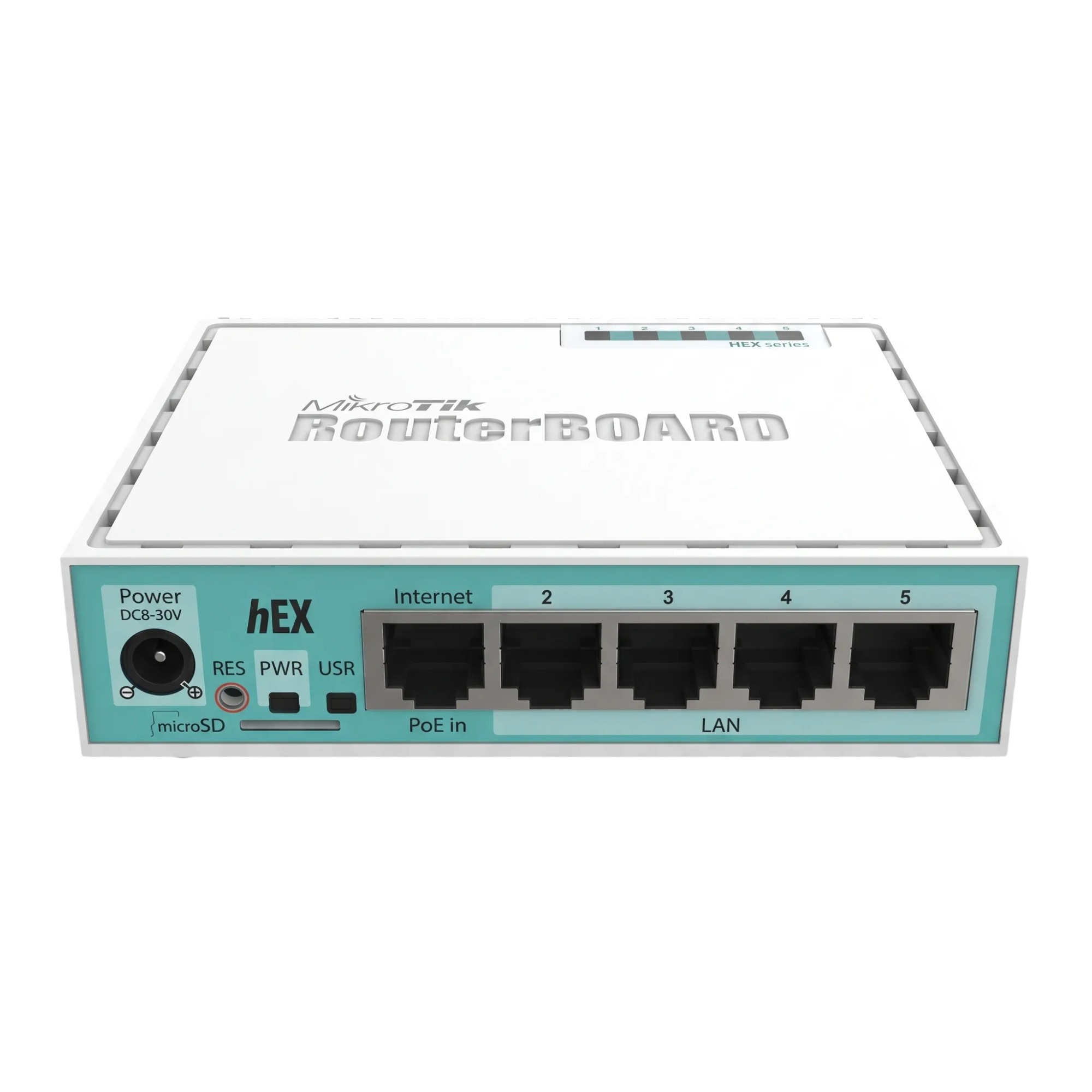 Roteador e Concentrador MikroTik hEX RB750Gr3 5 Portas Gigabit Ethernet 256MB RAM Processador Dual-Core 880MHz