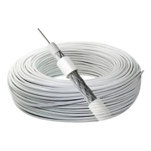 Cabo Coaxial Cabletech RG59 60% de Malha Branco Rolo 100 Metros