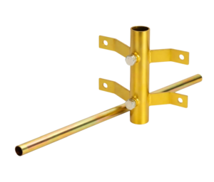 Suporte de Parede Duplo Iguatemi para Tubo de Mastro de 3/4 Polegada Bicromatizado