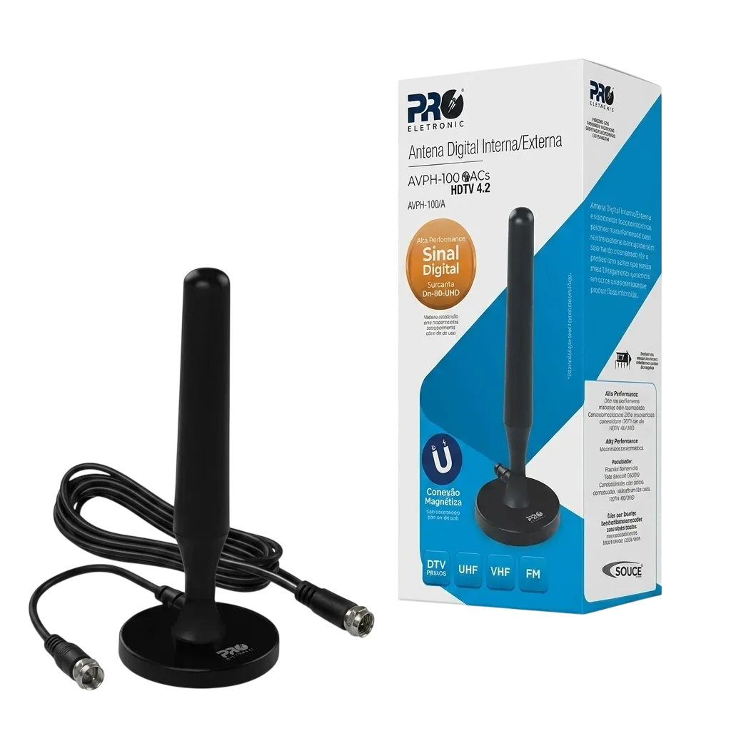 Antena Digital Omnidirecional Interna/Externa Proeletronic - PROHD-2400