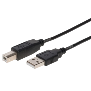 Cabo USB 2.0 A Macho para USB 2.0 B Macho Blindado High-Speed 480 Mbps Profissional - 2 Metros Preto