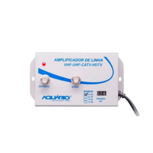 Amplificador de Linha VHF UHF HDTV 20dB Aquário AL-20 Bivolt para Sinal de TV Digital