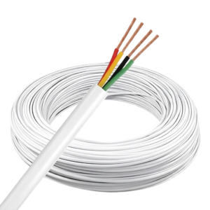 Cabo Multicores para CFTV e Alarme 4 Vias Megatron Rolo de 50 Metros Branco