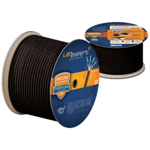 Cabo de Rede LAN Expert UTP 4 Pares - 100% Cobre - Outdoor UV - Preto