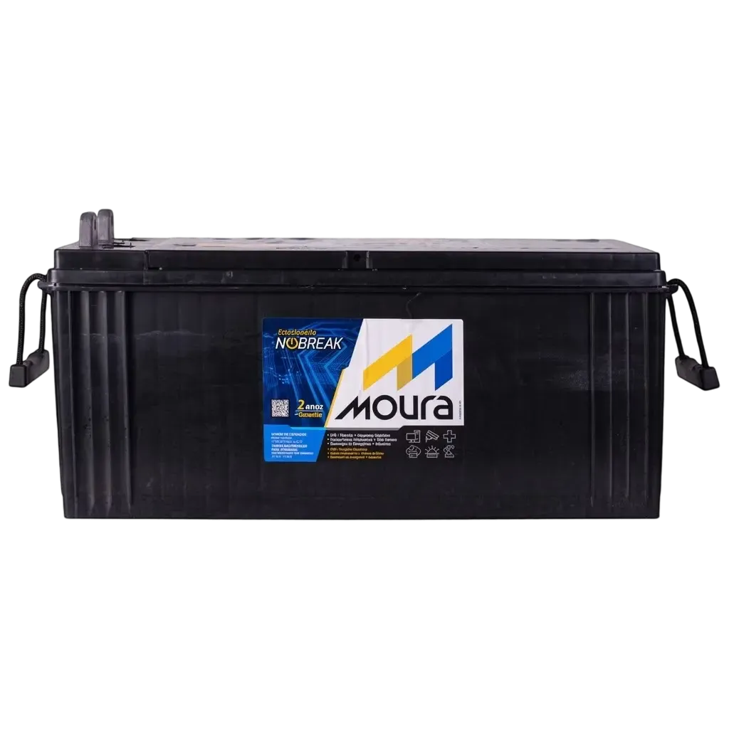 Bateria Estacionária Moura 12MN2500 12V 150Ah Chumbo-Ácido VRLA Livre de Manutenção para Nobreak e Telecom