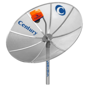 Antena Parabólica de Tela Century MD-170 Focal Point Banda C 1,70m com Estrutura de Aço Galvanizado e 10 Pétalas