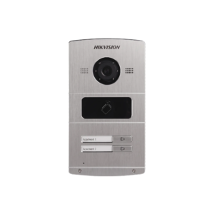 Vídeo Porteiro IP Hikvision DS-KV8202-IM Unidade Externa 2 Botões Alumínio IP65 1 Unidade