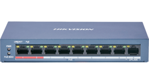 Switch PoE Hikvision DS-3E0109P-E/M Metálico 8 Portas Fast Ethernet + 1 Porta Uplink 60W