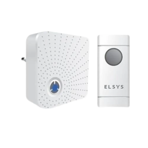 Campainha Sem Fio Elsys ESA-CS101 com 1 Receptor de Tomada Bivolt Alcance 100m