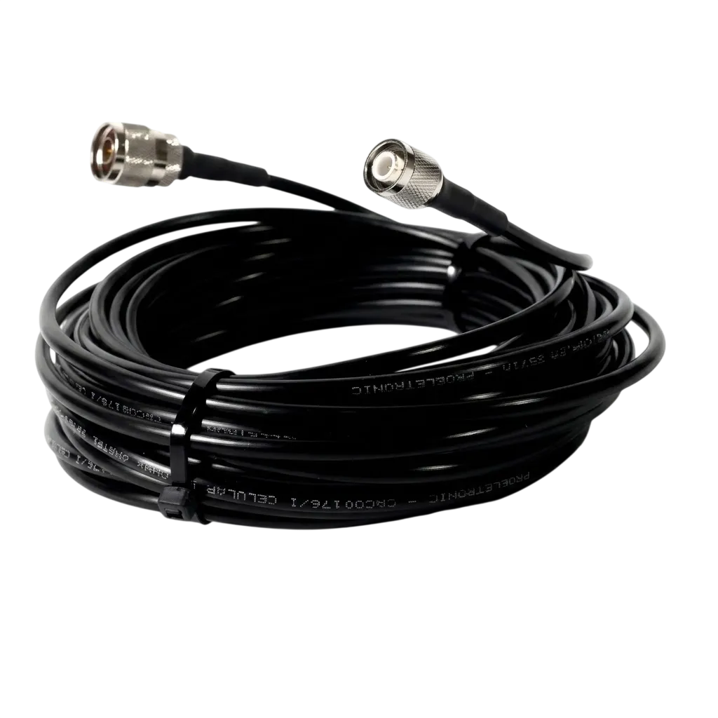 Cabo de Descida Celular RGC58 10 Metros N Macho para TNC Macho Proeletronic - CACO0190